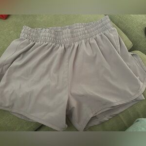 Light purple running shorts